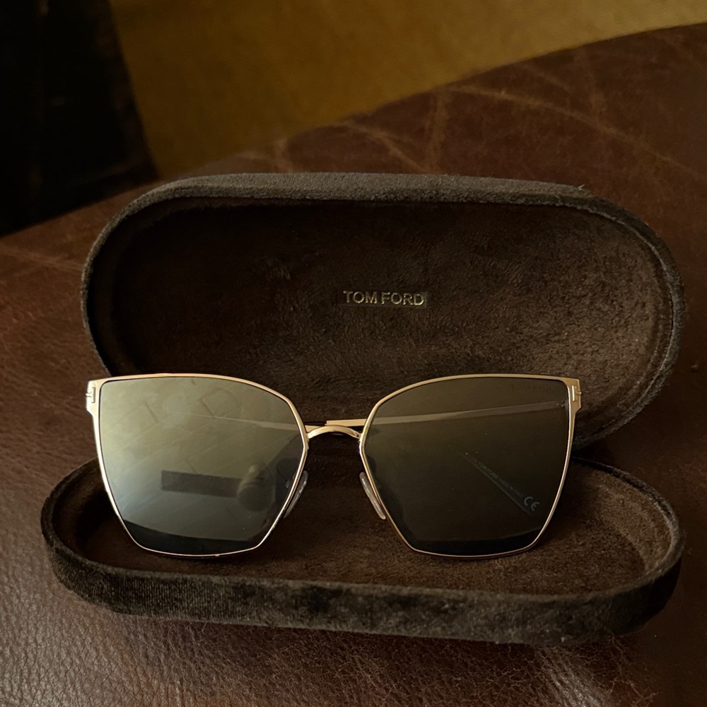 Tom Ford Silver and Black Women's Sunglasses